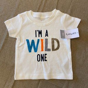 Kid's Wild One Shirt I'm A Wild One Baby T-Shirt size 3 months Carters